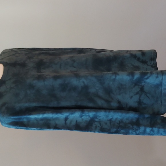 Banana Republic Men's 100% Cotton Long Sleeve Henley in Tie Dye Blue,Large - Picture 12 of 15